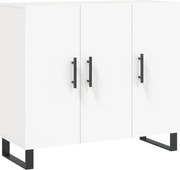 vidaXL Dulap, alb, 90x34x80 cm, lemn compozit