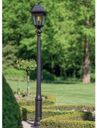 Stalp iluminat exterior din fier forjat, inaltime 256cm, AL 6839