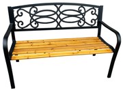 Bancă de grădină Rotina New, negru, 85 x 60 x 127cm