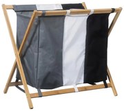 Cos de rufe din material textil tricolor CADORA