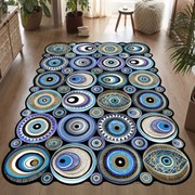 Covor cameră antiderapant, 180x280 cm, model Ochi Protector Nazar