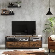 COTVI24 - Comoda TV 145x40x50 cm, living, dormitor, stil industrial - Maro