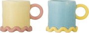 Căni galben-deschis/albastru-deschis 2 buc. din ceramică 350 ml Polly – Bloomingville