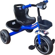 Tricicleta cu pedale NOVOKIDS™ Falcon Trike, Cu melodii si lumini, Max 30 kg, Roti din spuma cauciucata EVA, Cadru metalic, Model motocicleta,