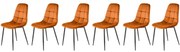 Set 6 scaune K417 velvet cinnamon