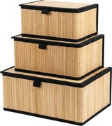 Set de coșuri închise de trei dimensiuni TILVA, negru