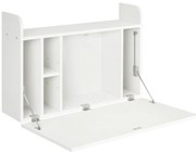 HOMCOM Birou suspendat, masă de perete rabatabilă și birou de perete cu depozitare - 77 x 20 x 51 cm | Aosom Romania