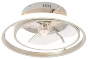 Ventilator de tavan din oțel 46,5 cm, inclusiv LED cu telecomandă - Kees