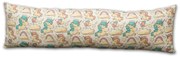 Perna pentru dormit lateral cu husa din bumbac detasabila 145x45 cm Kidizi Beige Unicorn