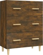 vidaXL Servantă, stejar fumuriu, 70x34x90 cm, lemn prelucrat