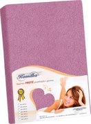 Cearşaf din bumbac fin Kamilka, violet închis, 140 x 200 cm