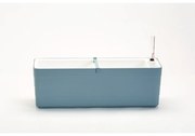 Ghiveci cu auto-irigare Berberis 60, grialbastru + alb, 60 cm