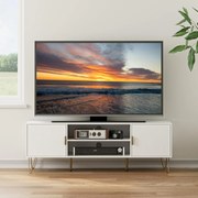 COATV2 - Comoda TV, 137 cm, living, dormitor - Alb / Negru