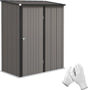 Outsunny Magazie Grădină Mare din Oțel cu Zăvor pentru Grădină, Negru | Aosom Romania