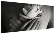 Tablou - Lotus în mâinile lui Buddha (120x50 cm)