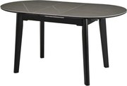 Masa extensibila ARES, gri cu efect de marmura/negru, ceramica/metal,