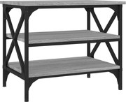 vidaXL Măsuță laterală, gri sonoma, 55x38x45 cm, lemn prelucrat