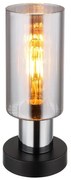 Veioza/Lampa de masa design modern LIDARIA negru/fumuriu