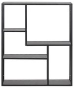 Bibliotecă de perete neagră cu aspect de lemn de frasin 75x91 cm Seaford – Actona