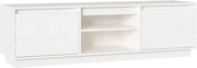 vidaXL Comodă TV, alb, 140x35x40 cm, lemn masiv de pin
