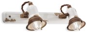 Aplica cu 2 spoturi design retro realizata manual din ceramica LOFT