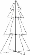 vidaXL Brad Crăciun conic, 78x120 cm, 160 LED-uri, interior & exterior
