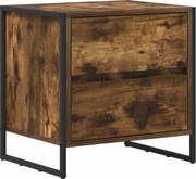 vidaXL Noptieră Stejar fumuriu 50 x 39.5 x 50 cm Lemn compozit