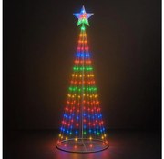 Decorațiune de Crăciun LED RGBW pentru exterior, reglabilă, LED/4W/230V, 180 cm, IP44 + telecomandă