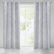 Draperie de calitate cu cercuri, de culoare gri deschis 140 x 250 cm