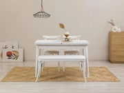 Set mobilier sufragerie Duvasa 8 (alb) (pentru 4 persoane). 1093792