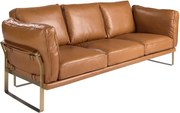 Canapea 3 locuri LUX design italian Cowhide camel
