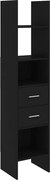 vidaXL Bibliotecă, negru, 40x35x180 cm, lemn prelucrat
