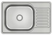 Chiuveta inox incastrata Quadron Pop Eddie 111 inox 66x42 cm