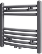 vidaXL Radiator port-prosop încălzire centrală baie, curbat, 480x480 mm, gri