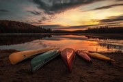 Fotografie Sunrise on the Lake, Louie Luo