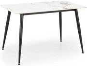 Masă de bucătărie Webster 120 cm, marmură / negru