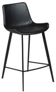 Scaun de bar din imitație de piele DAN-FORM Denmark Hype, negru
