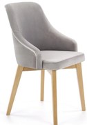 Scaun Toledo 2 velvet gri/stejar miere Solo 265