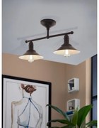 Eglo 49824 - Lustră pe tijă STOCKBURY 2xE27/60W
