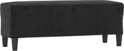 vidaXL Bancă, negru, 100x35x41 cm, catifea