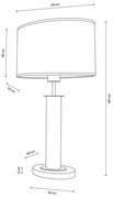 Spot-Light 7017400111557 - Lampă de masă MERCEDES, stejar, 1xE27/40W/230V