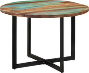 vidaXL Masă de bucătărie, 110x75 cm, lemn masiv reciclat