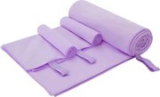 vidaXL Set de Prosoape Sport 3 pcs Violet Poliester și poliamidă