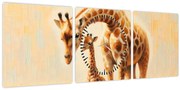 Tablou - Girafe (cu ceas) (90x30 cm)