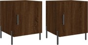 vidaXL Noptiere, 2 buc., stejar maro, 40x40x50 cm, lemn compozit