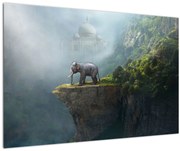 Tablou - Elefant în vârful Taj Mahalului (90x60 cm)
