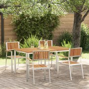 vidaXL Set de masă pentru grădină 5 pcs Maro lemn masiv de acacia