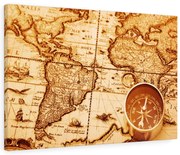 Tablou canvas Old maps 120x80 cm