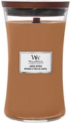 Lumânare parfumată vază mare WoodWick Santal Myrrh, 609 g