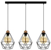 Lustră pe cablu Spot-Light 21822304 DIAMENT 3xE27/60W/230V stejar